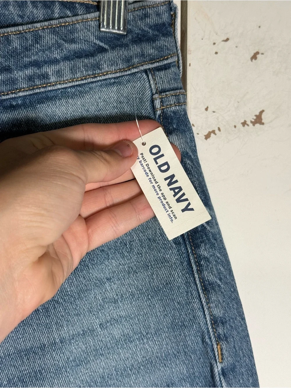 Old Navy High Rise Curvy OG Straight Jeans Secret Smooth Pockets Blue Sz 8P NWT